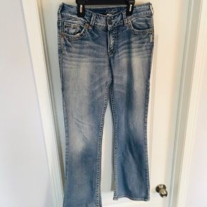 Ladies Silver Jeans